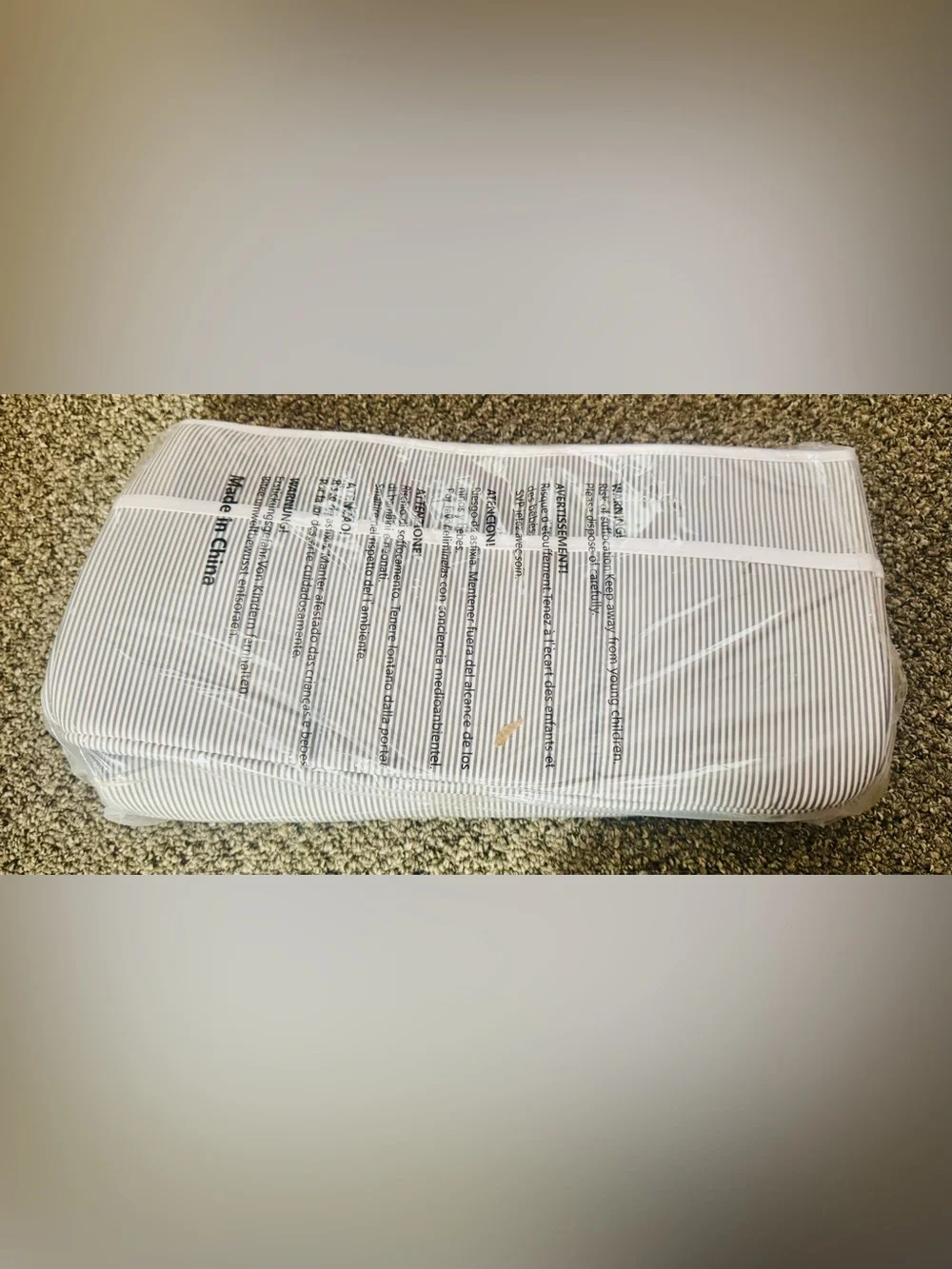 Lily Miles Grey/Blush Large Diaper Caddy NWT